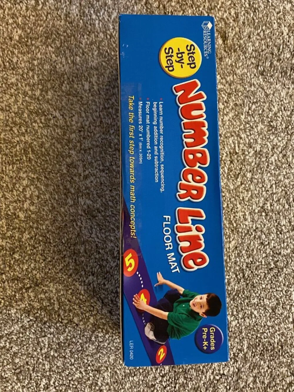 New Unopened learning Resources Step-by-Step Number Line 1-20 Floor Mat 20''x1''